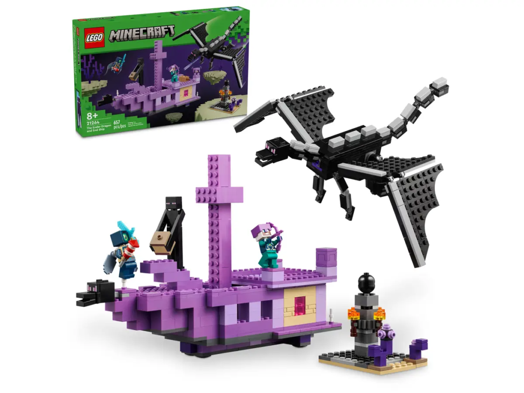 El Dragón Ender y el Barco d de LEGO Minecraft