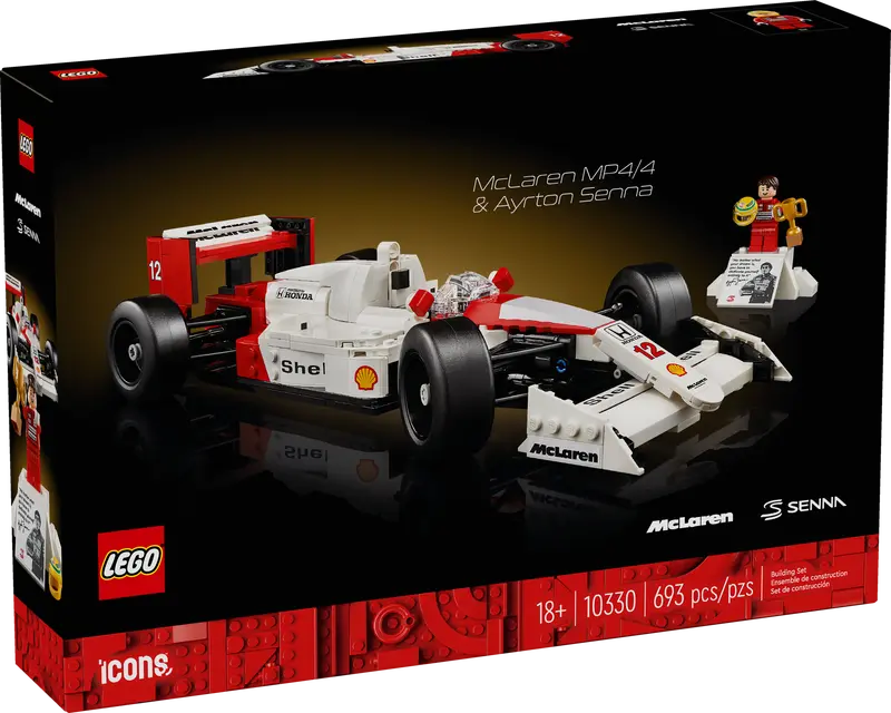 McLaren MP4/4 y Ayrton Senna de LEGO Icons