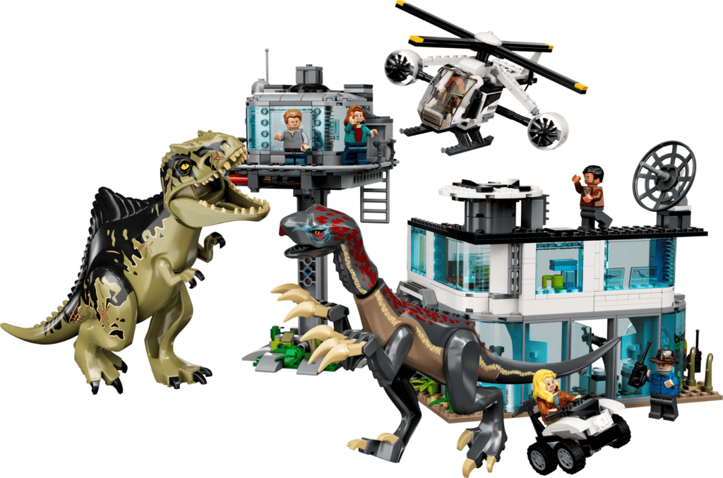 Ataque del Giganotosaurio y el Therizinosaurio de LEGO Jurassic World