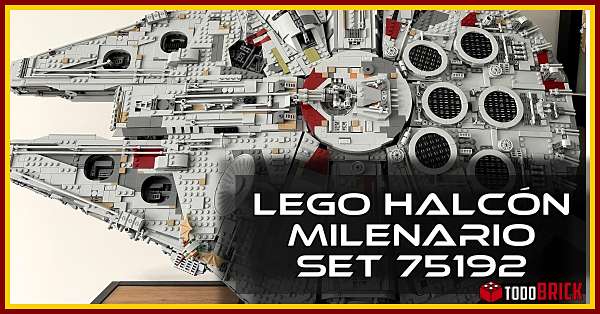 El Halcon Milenario de LEGO montado y expuesto