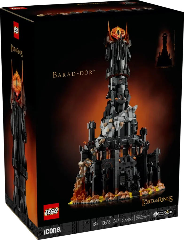 10333 Torre Oscura Barad Dur del Señor de los Anillos parte frontal de la caja