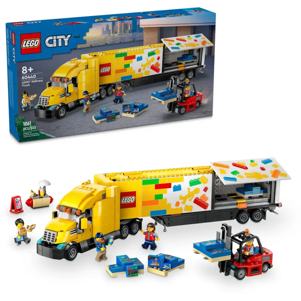 60440 Camión de Reparto Amarillo de LEGO City caja y set