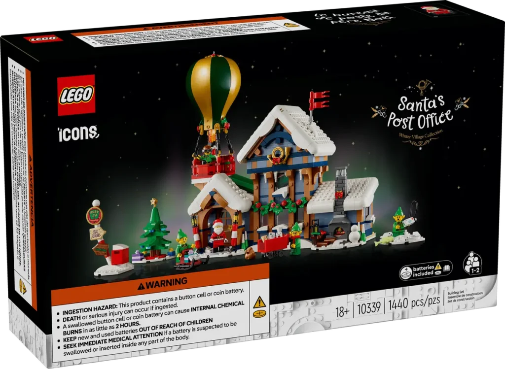 10339 Oficina de Correos de Papá Noel de LEGO Icons parte frontal de la caja