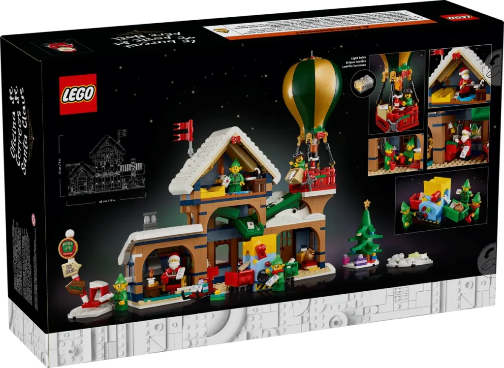 10339 Oficina de Correos de Papá Noel de LEGO Icons parte trasera de la caja