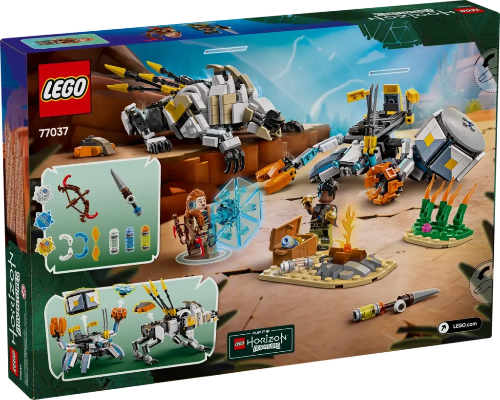 77037 set de LEGO Horizon Aloy y Varl vs. Cangrejo y Dientes Serrados caja